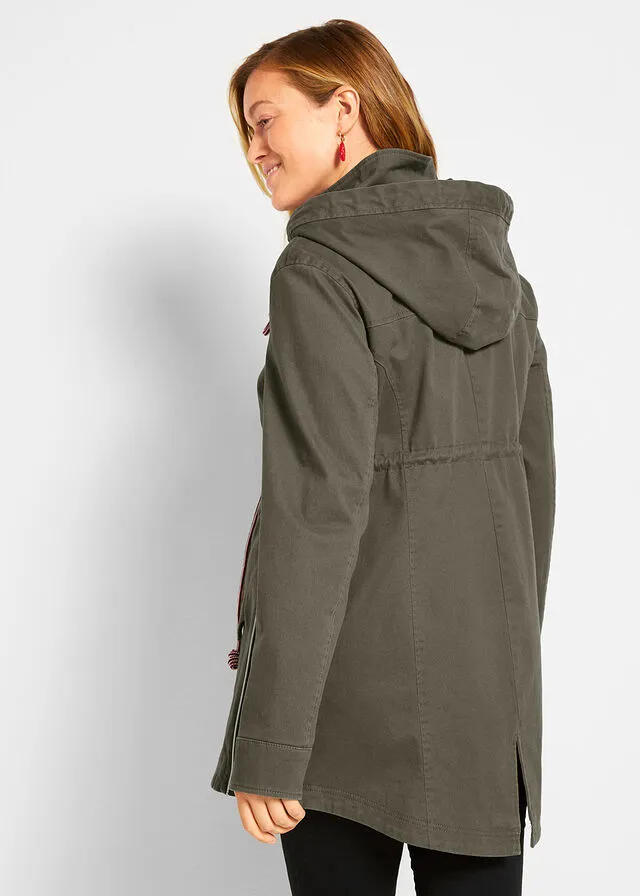 Chaqueta premamá/de porteo para el entretiempo Verde oliva oscuro