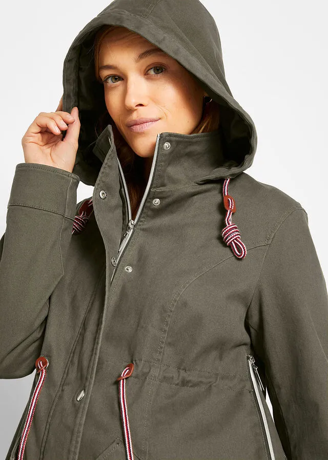 Chaqueta premamá/de porteo para el entretiempo Verde oliva oscuro