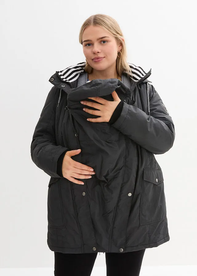 CHAQUETA PREMAMá/PARA BEBé NEGROBLANCO