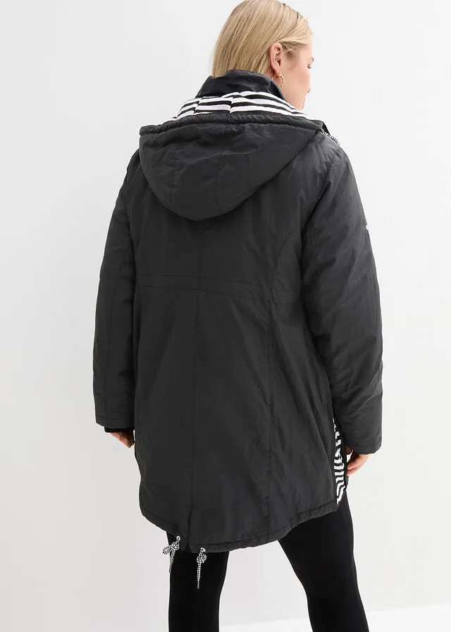 CHAQUETA PREMAMá/PARA BEBé NEGROBLANCO