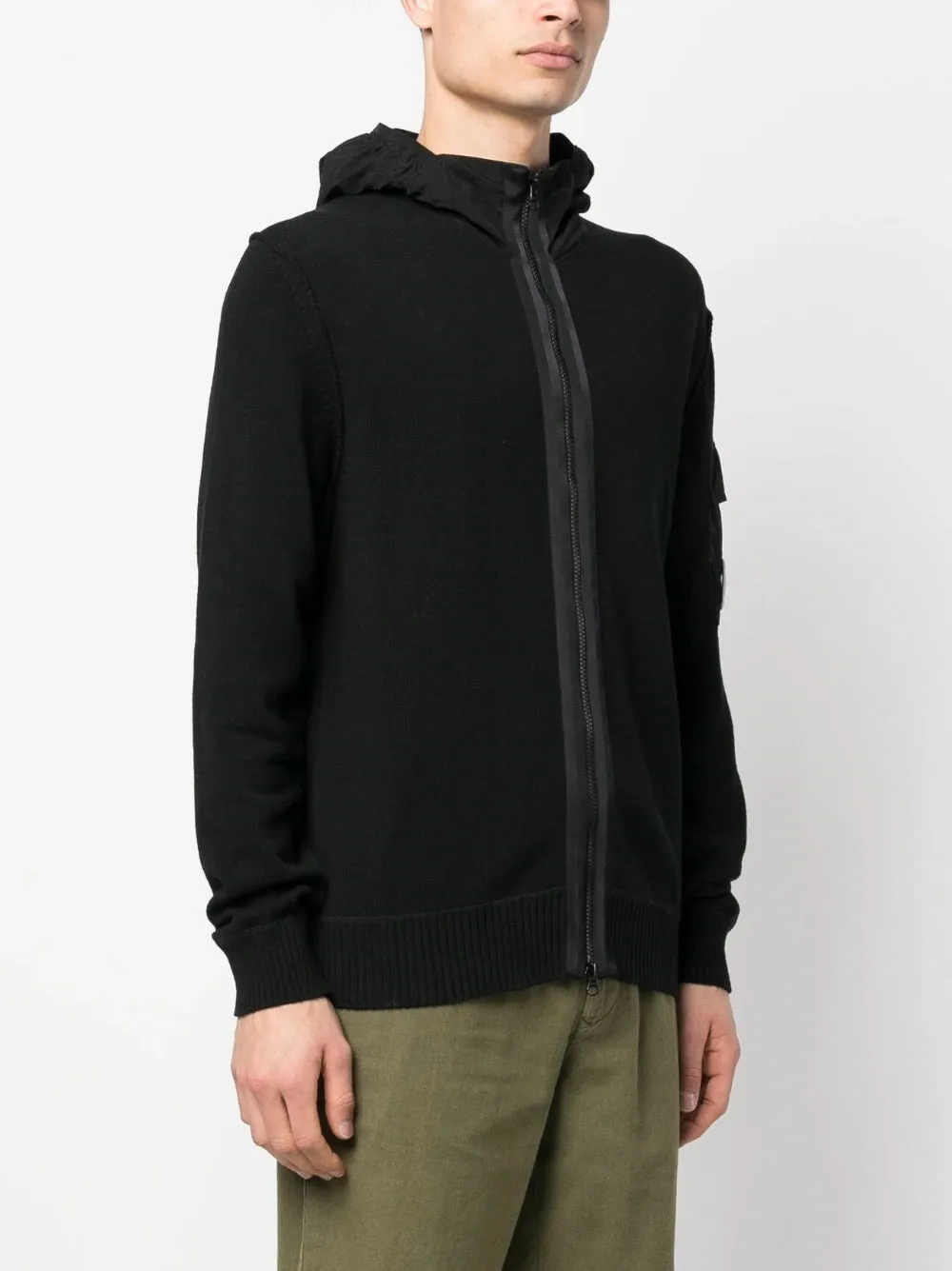 CHAQUETA PUNTO CREMALLERA NEGRA