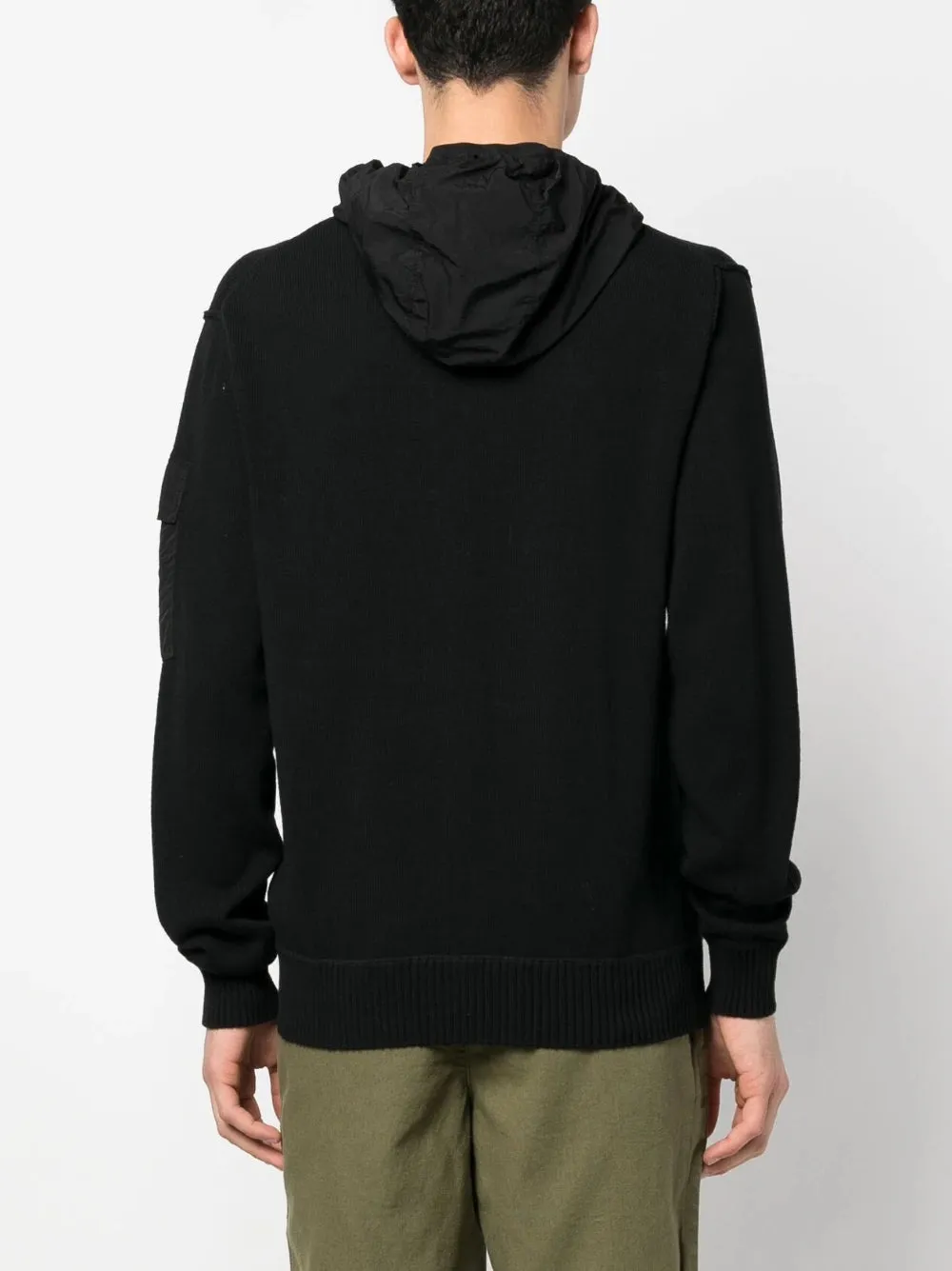 CHAQUETA PUNTO CREMALLERA NEGRA