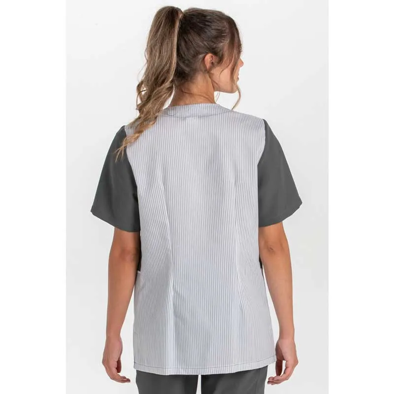 CHAQUETA SERVICIO GRIS COMBINADA  DYNEKE