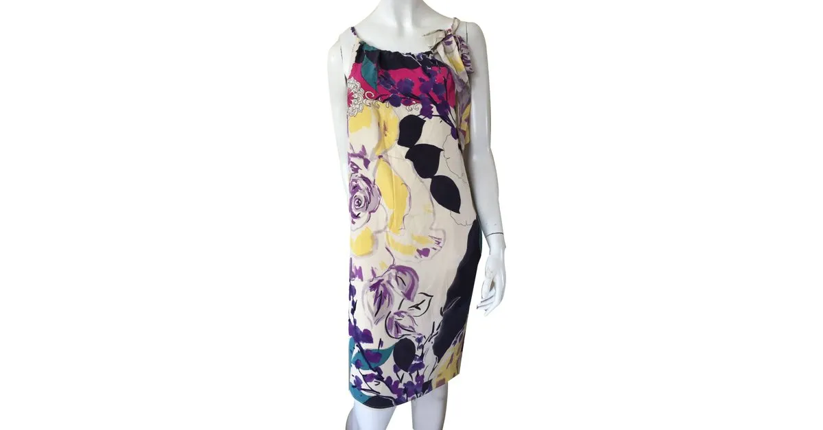 Coast Vestido Negro Rosa Beige 
