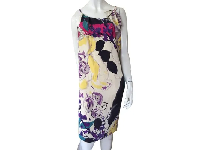 Coast Vestido Negro Rosa Beige 