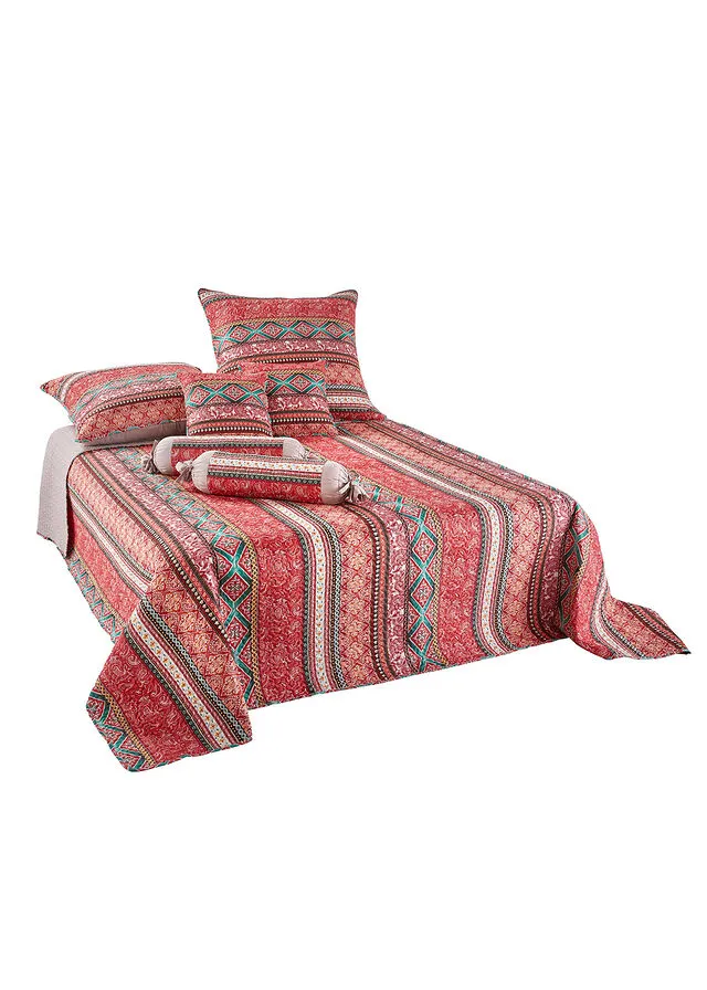 Colcha con rayas Multicolor