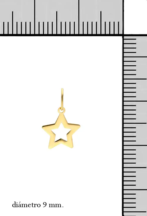COLGANTE ORO AMARILLO 18K ESTRELLA 030_EC64COL
