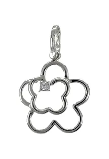 COLGANTE ORO BLANCO FLOR CON CIRCONITA 243_25200052