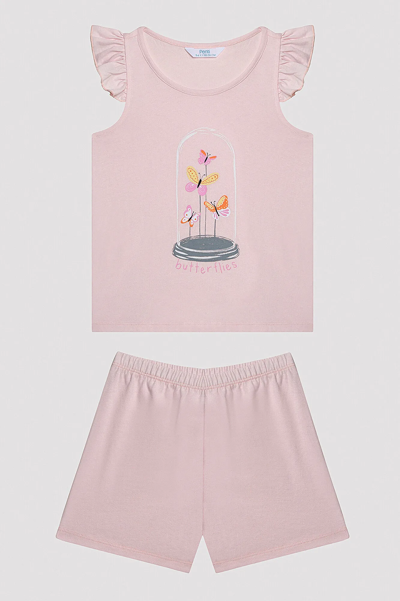 Conjunto de 2 pijamas para niña con estampado de mariposas