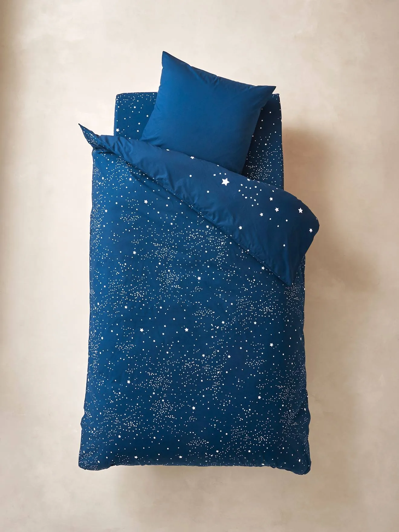 Conjunto de funda nórdica con detalles fluorescentes + funda de almohada infantil Ours Polaire