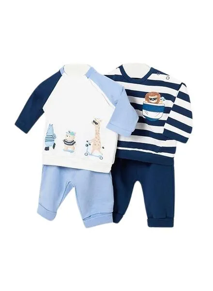 Conjunto Mayoral Punto 4 Piezas Largo Azul Bebé