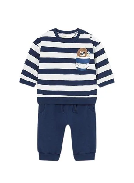 Conjunto Mayoral Punto 4 Piezas Largo Azul Bebé