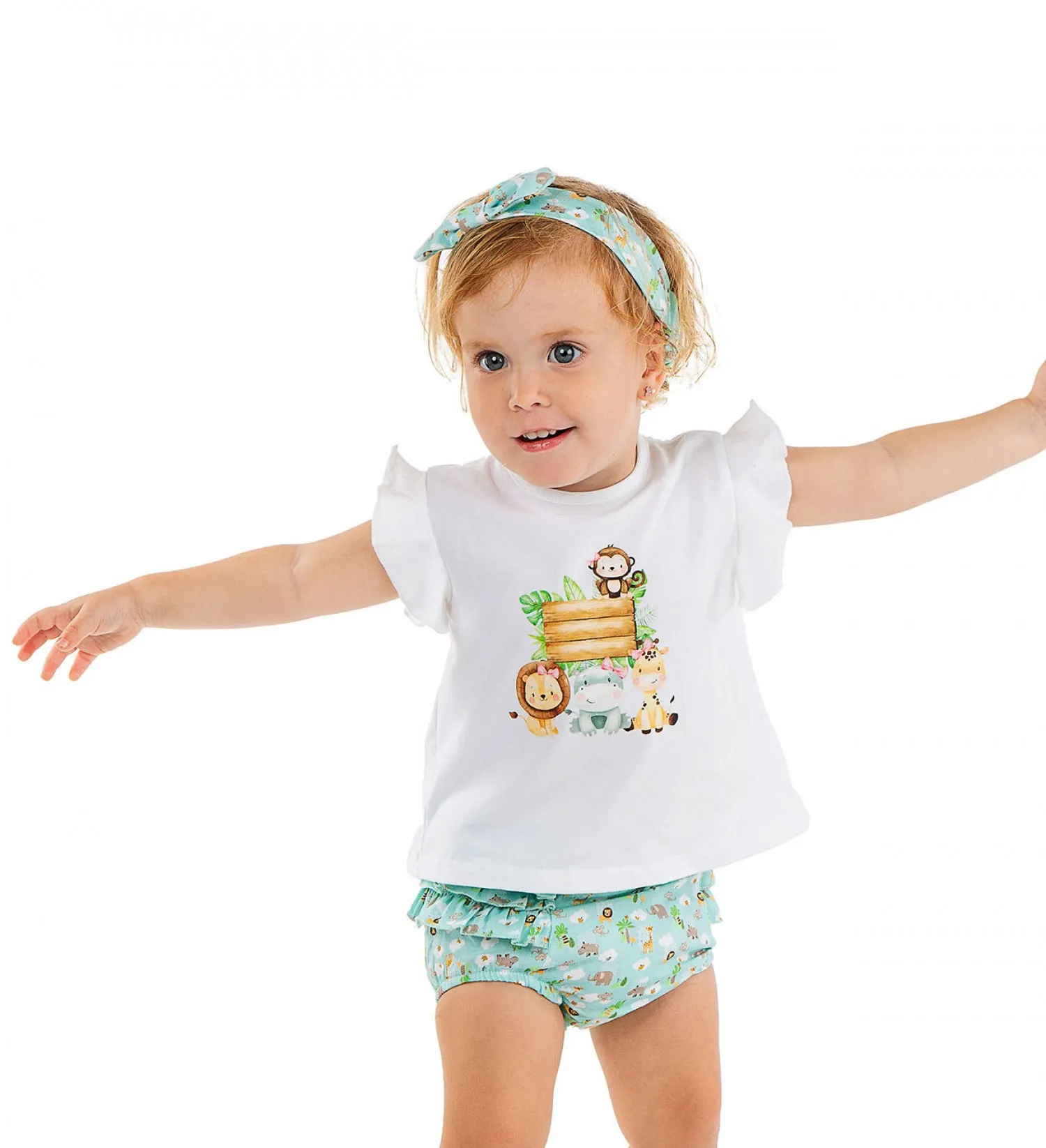 Conjunto para niña colección safari.