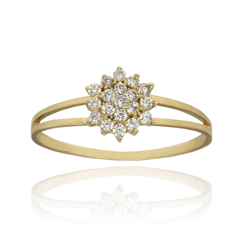 CONJUNTO "ROSSETTI" ORO 18K Y CIRCONITAS