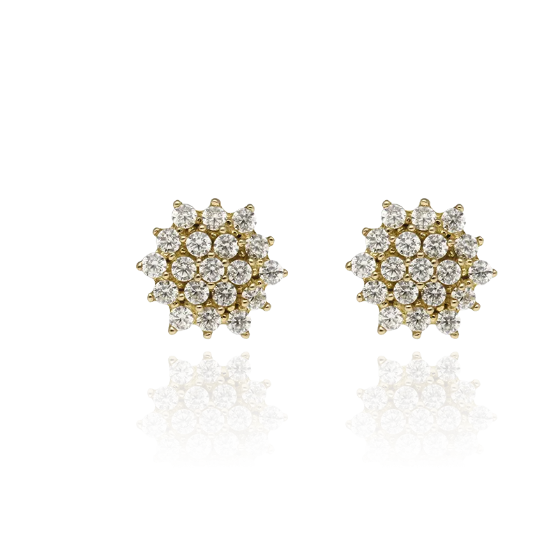 CONJUNTO "ROSSETTI" ORO 18K Y CIRCONITAS