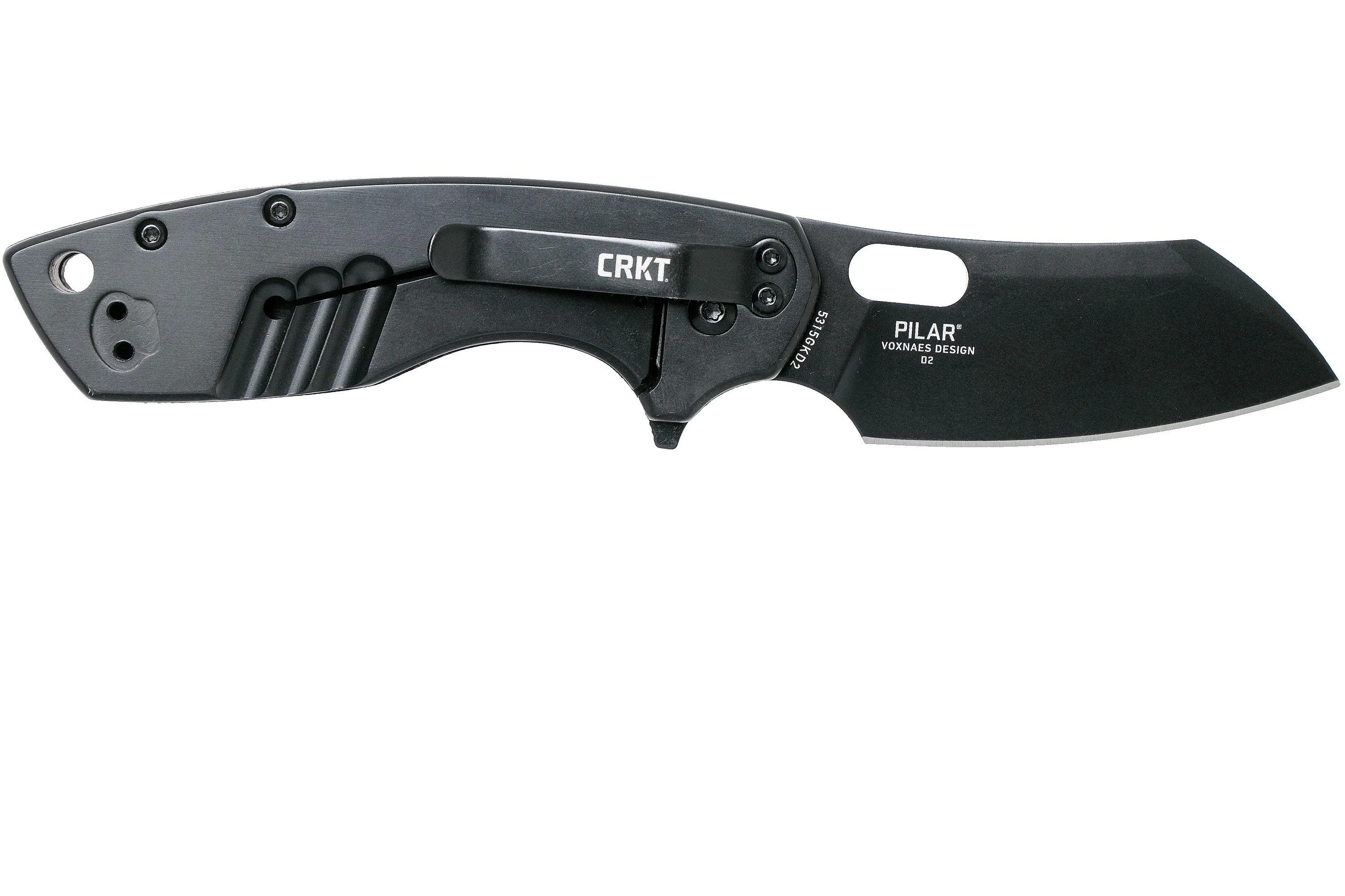 CRKT Pilar Large 5315GKD2 Black navaja, Jesper Voxnaes Design