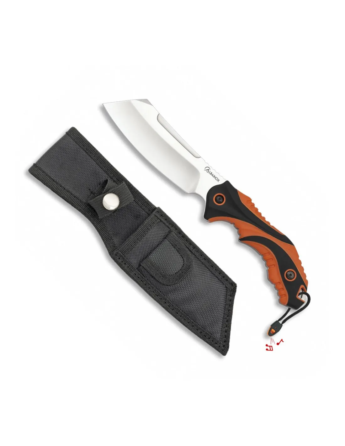 Cuchillo doble inyección con silbato y funda
