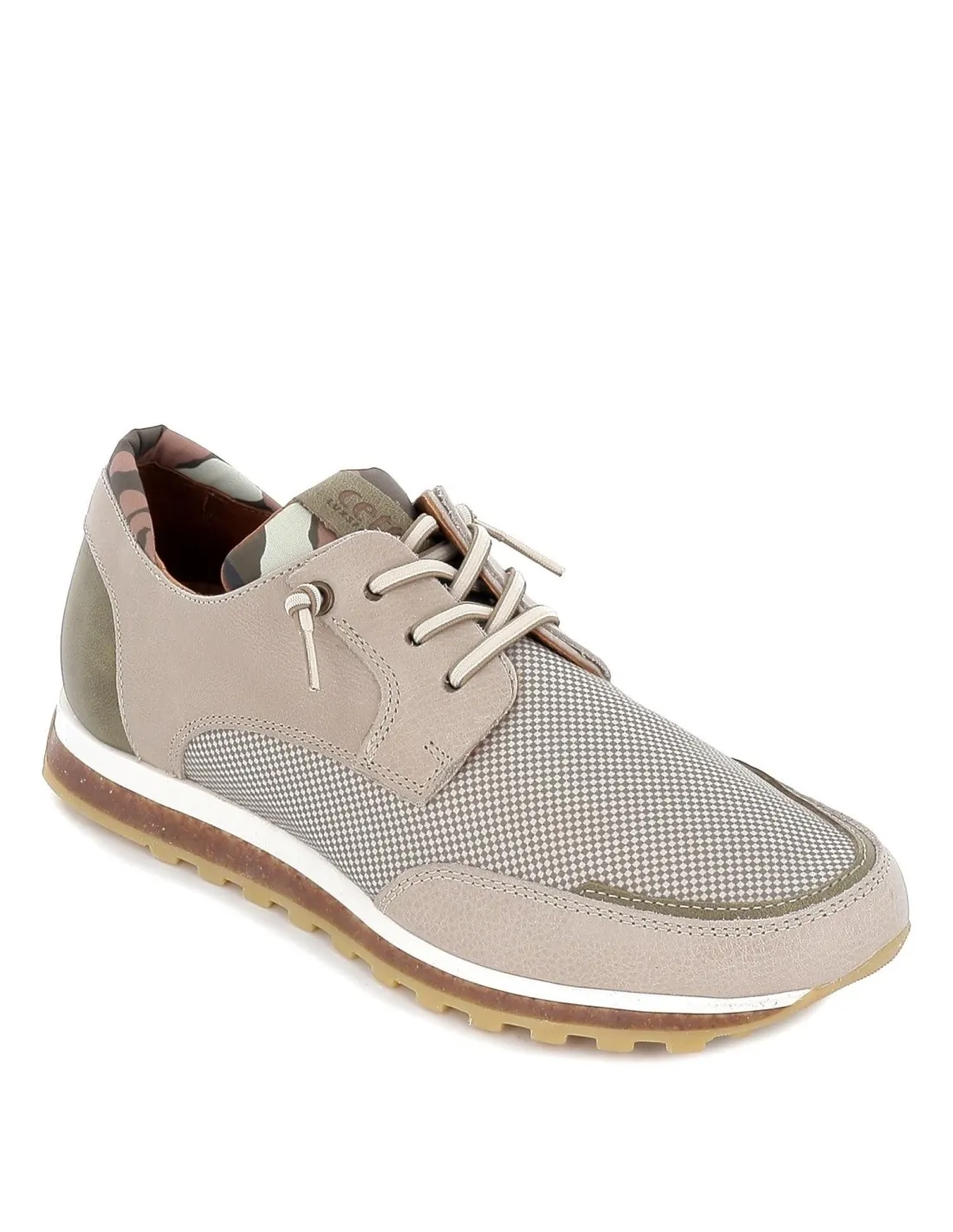 Deportiva elegante de piel hombre beige CETTI