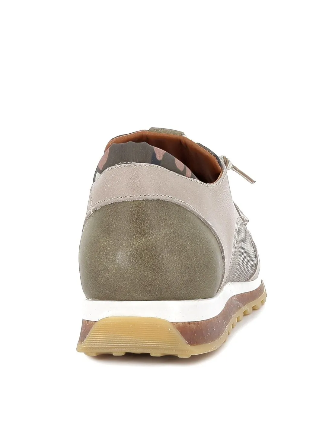 Deportiva elegante de piel hombre beige CETTI