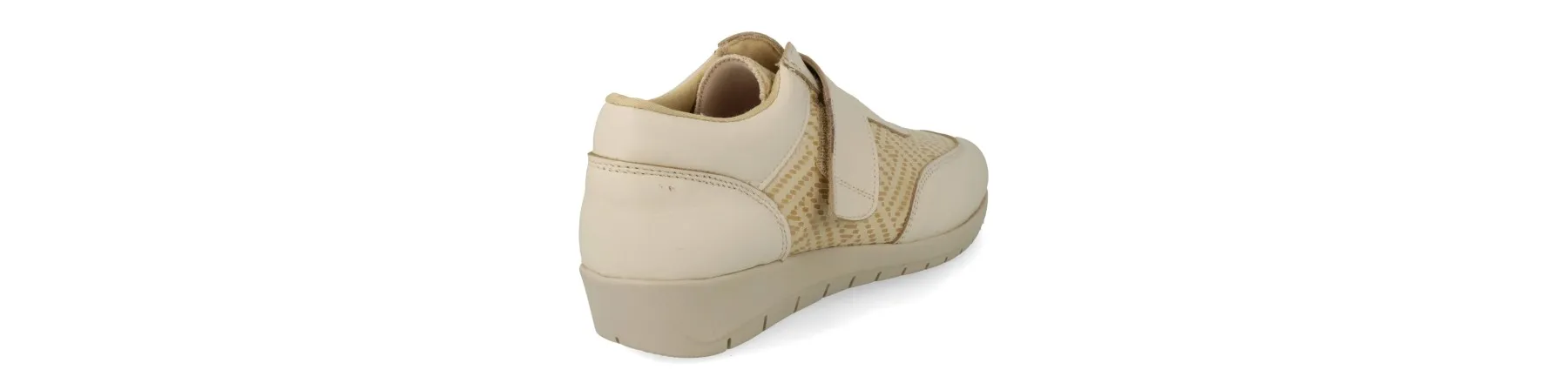 DEPORTIVAS con VELCRO MUJER COMODAS MOD. ANNE BEIGE