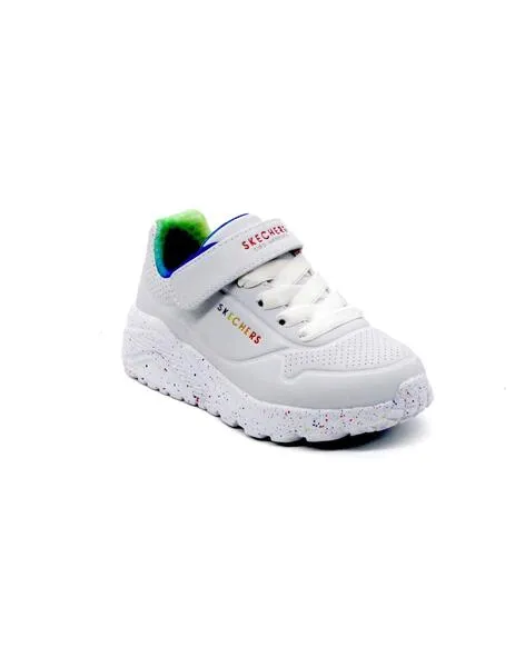 DEPORTIVAS SKECHERS UNO LITE  RAINBOW SPECKS BCO.