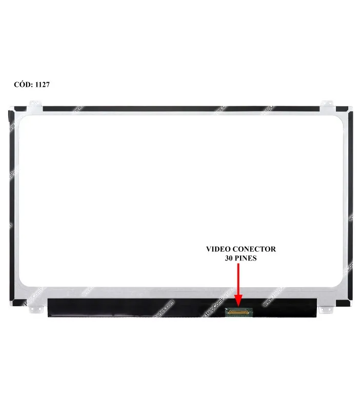 DISPLAY 15.6" 30PIN WLED SLIM FHD (1920x1080) MATTE 60Hz eDP VC.D PCBA FLAT SEG. U/D BRACKET (DS)