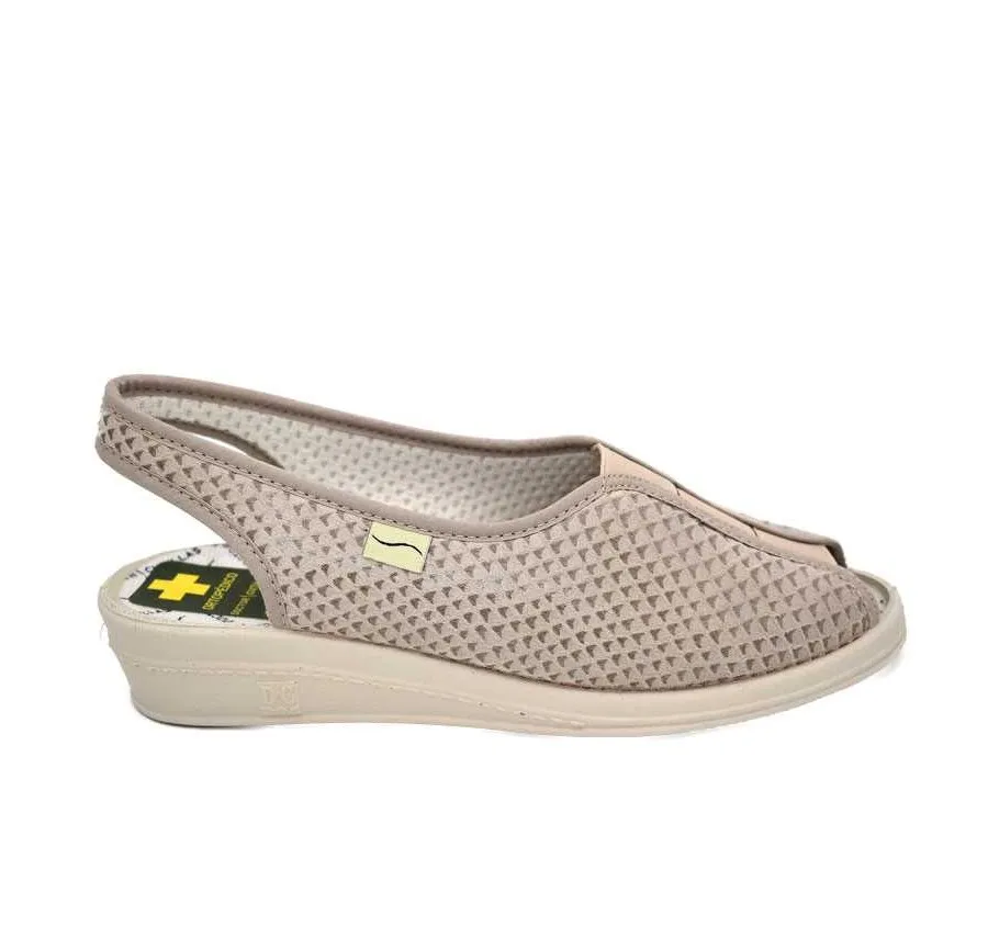 DOCTOR CUTILLAS 9821 ORTOPÉDICA CONFORT MUJER SANDALIA ELÁSTICOS LYCRA BEIG 23742