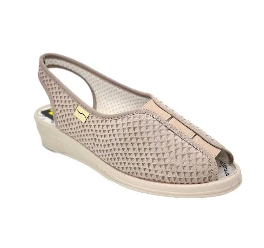 DOCTOR CUTILLAS 9821 ORTOPÉDICA CONFORT MUJER SANDALIA ELÁSTICOS LYCRA BEIG 23742