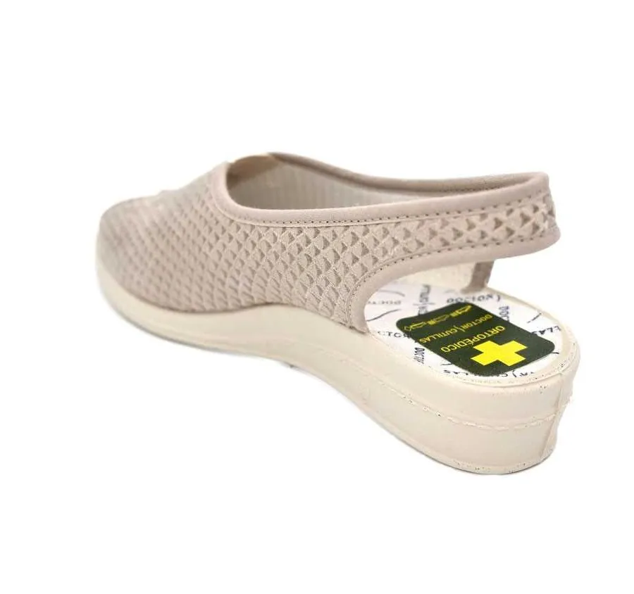 DOCTOR CUTILLAS 9821 ORTOPÉDICA CONFORT MUJER SANDALIA ELÁSTICOS LYCRA BEIG 23742