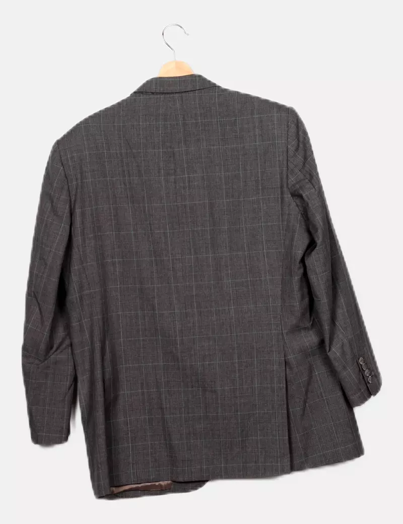 El Corte Inglés Americana gris estampado cuadros
