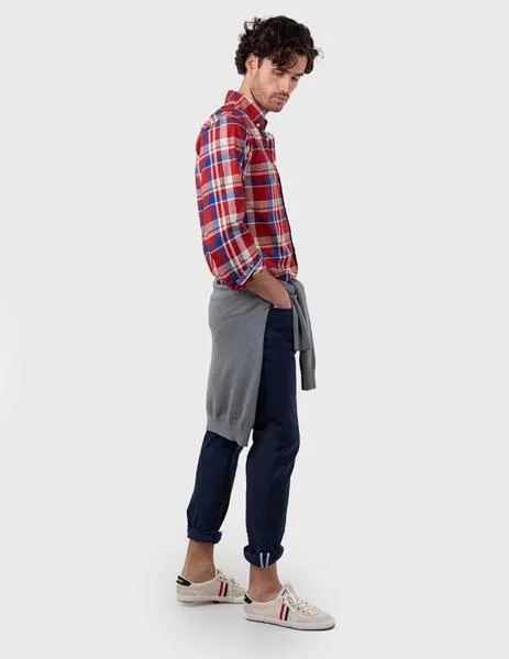 El Ganso Camisa Cuadro Preppy rojo y azul para hombre