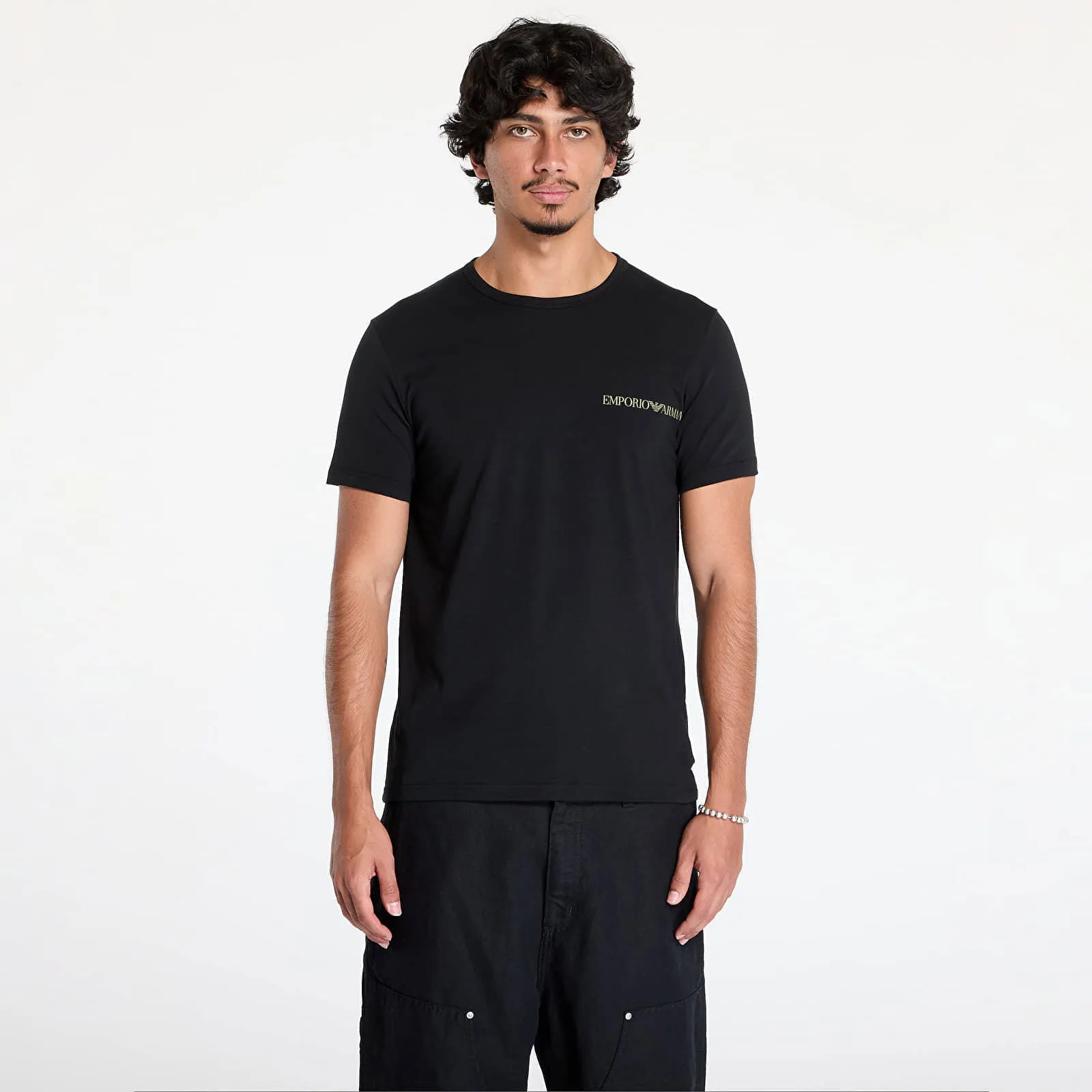 EMPORIO ARMANI TSHIRT EA7 MEN'S KNIT 2PACK T NERO/ NERO L