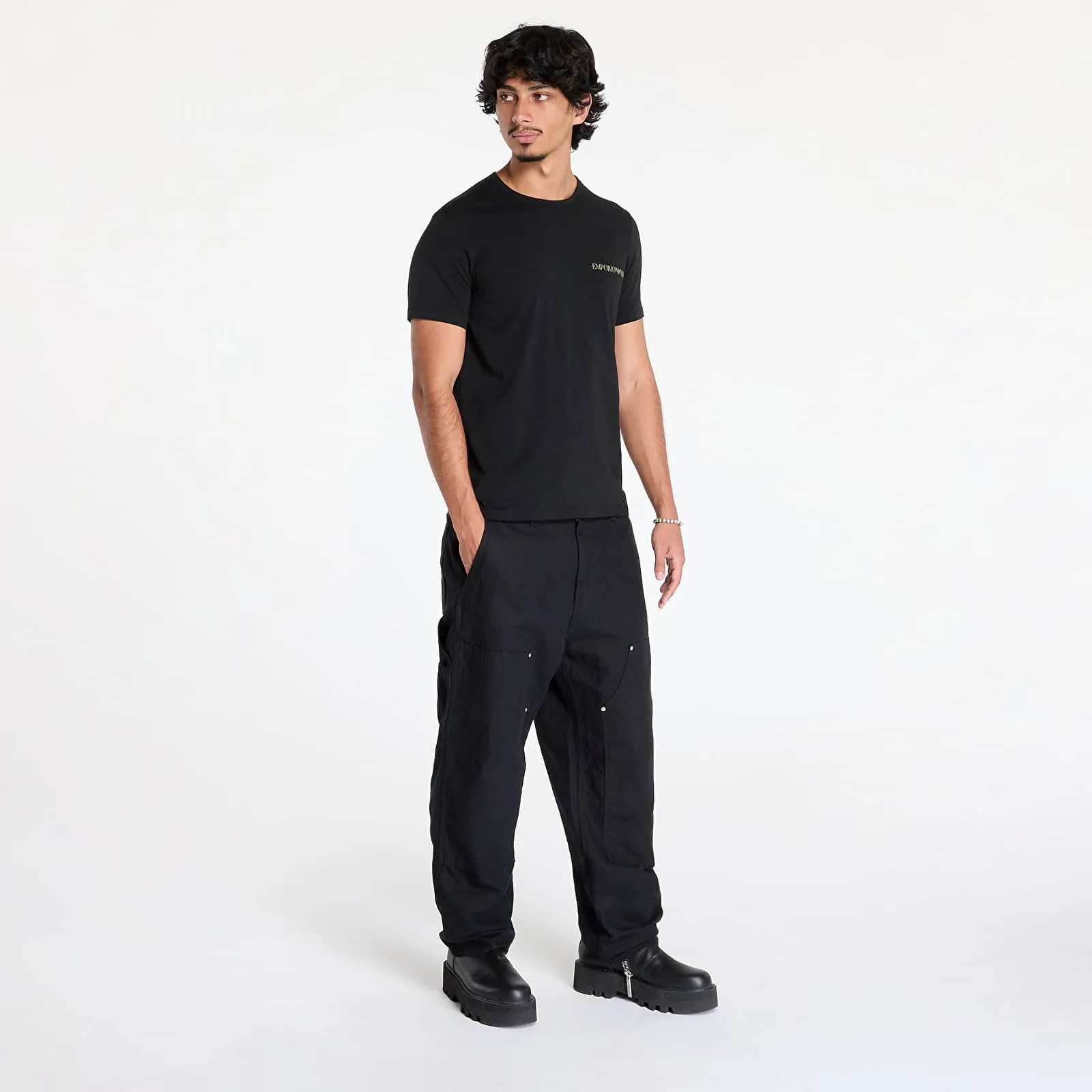 EMPORIO ARMANI TSHIRT EA7 MEN'S KNIT 2PACK T NERO/ NERO L