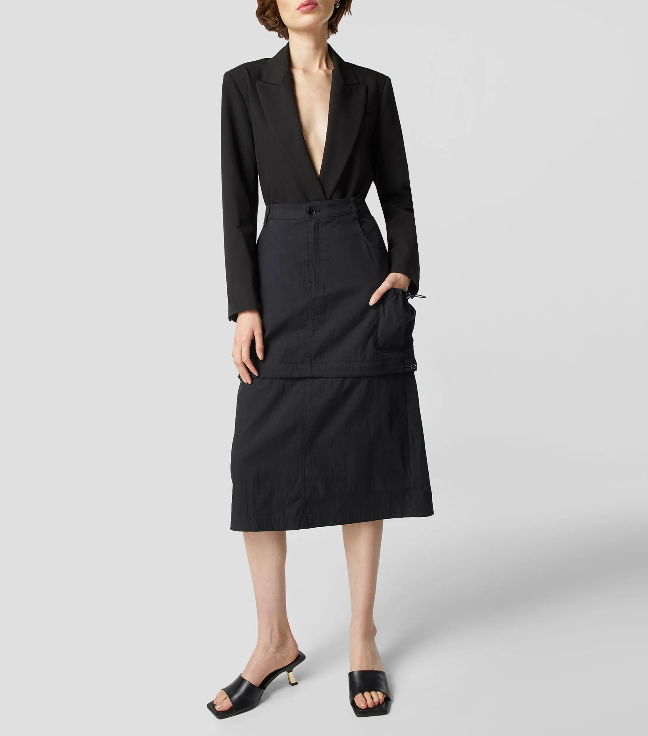 Epsilon Falda Midi de Corte "A" Mujer