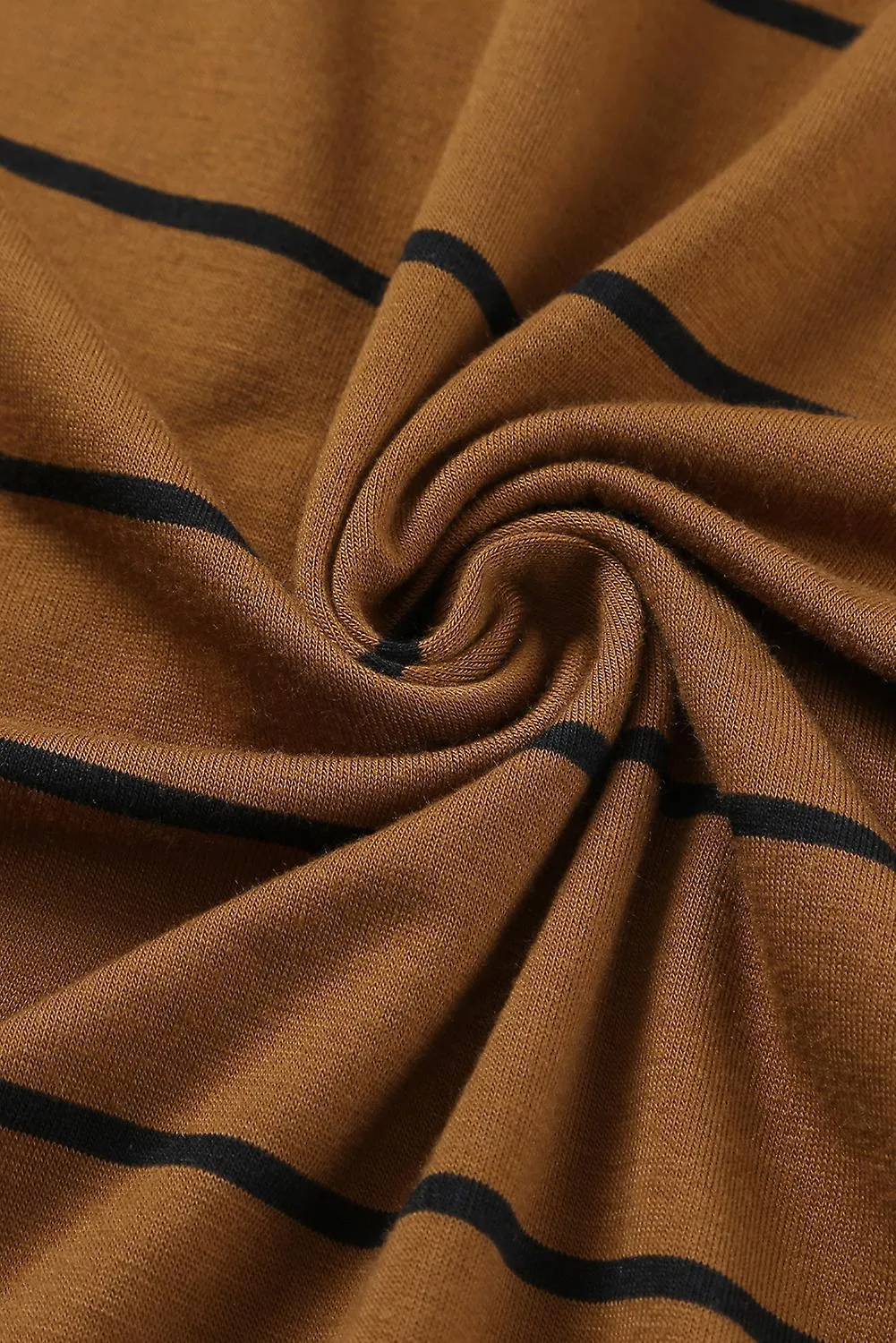 Estampado de rayas marrones para mujer Vestido maxi sin mangas con aberturas