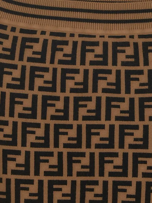 FENDI JR FALDA SEMILARGA  MARRóN