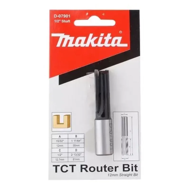 FRESA RECTA 1/2" X 15/32" MAKITA D07901