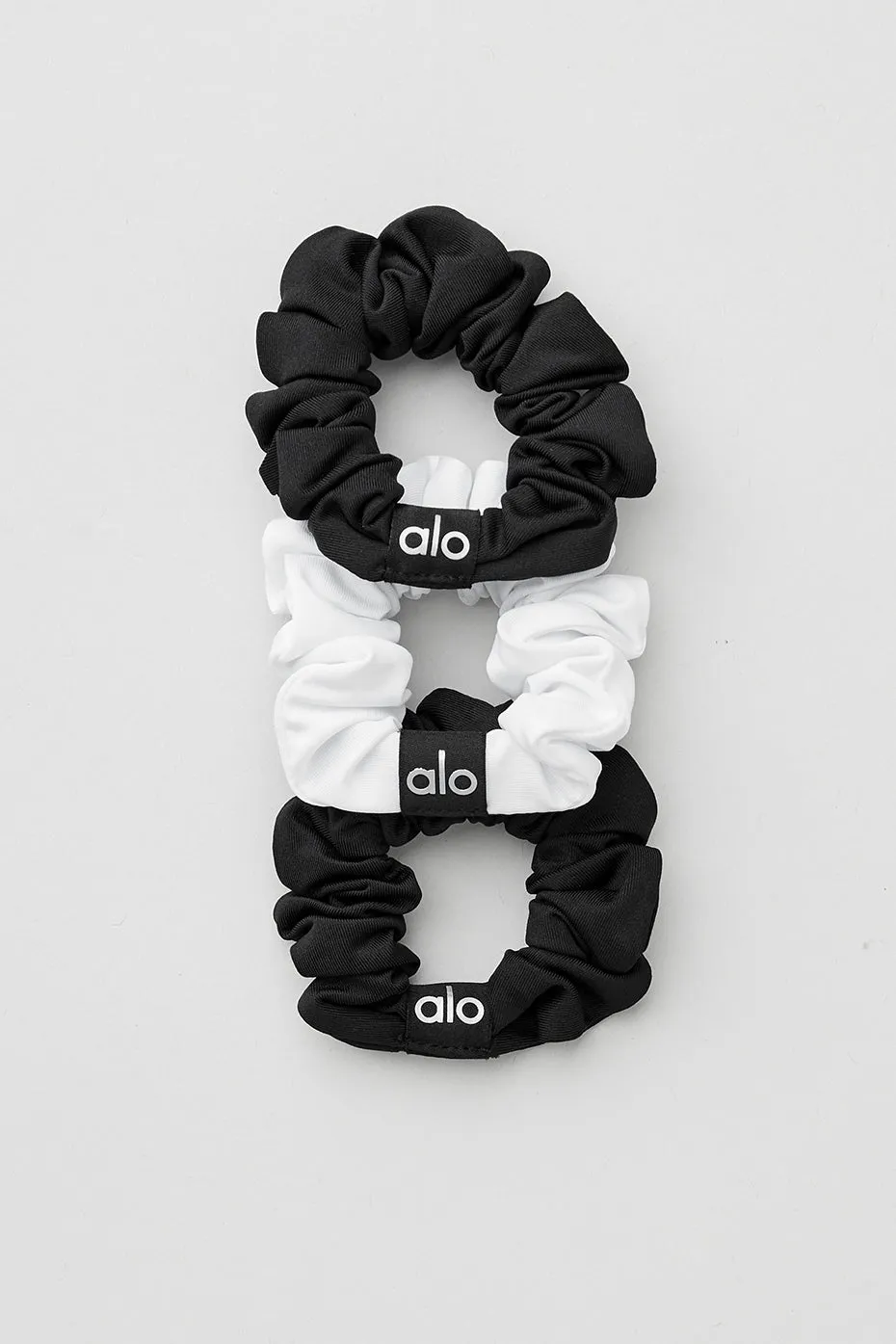 FRESH MINI SCRUNCHIE (3PACK)  BLACK/WHITE