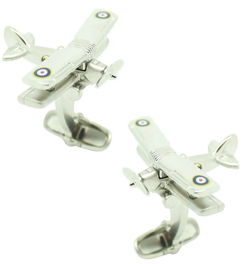 Gemelos para camisa Sopwith Pup Plateado