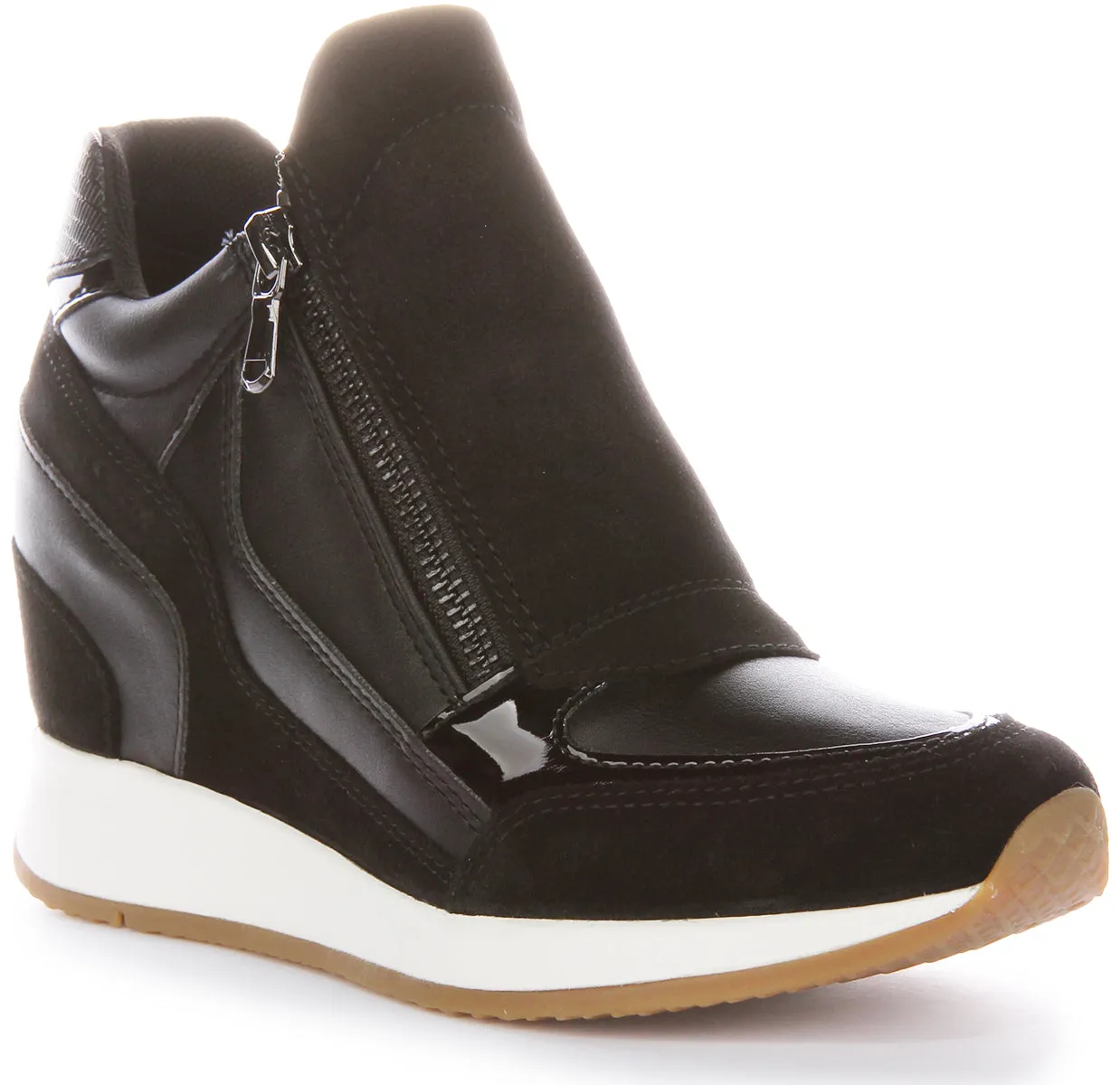 Geox D Nydame A Zapatillas de Mujer de Ante y Sintético en Negro