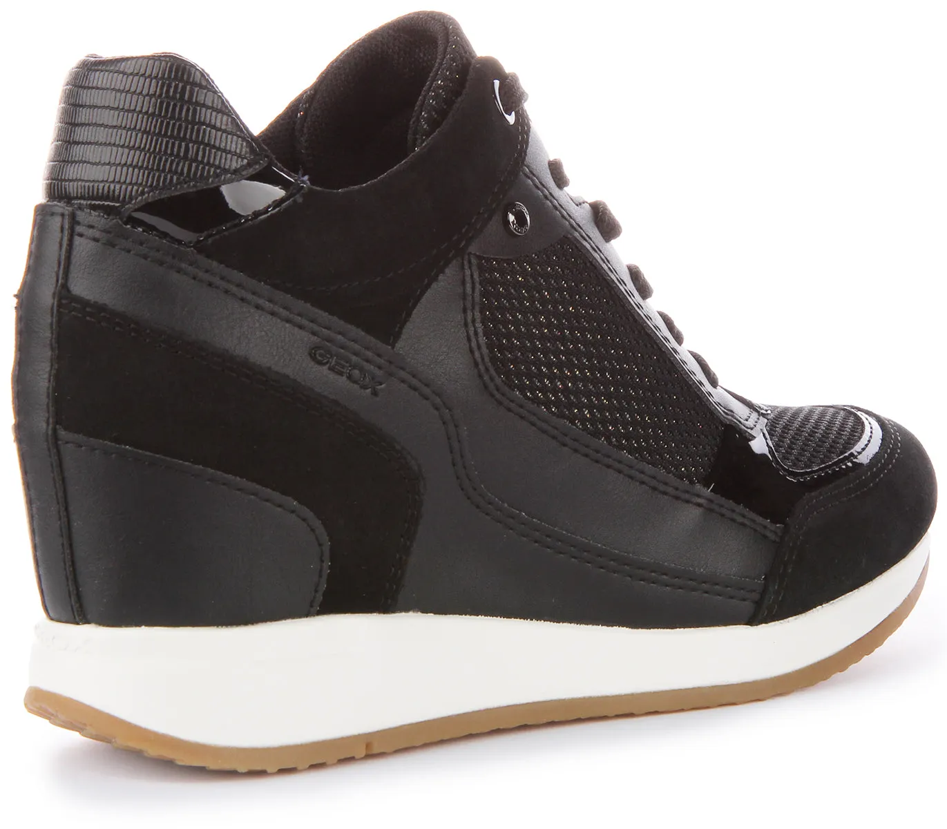 Geox D Nydame A Zapatillas de Mujer de Ante y Sintético en Negro