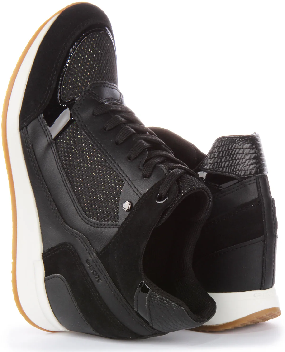 Geox D Nydame A Zapatillas de Mujer de Ante y Sintético en Negro