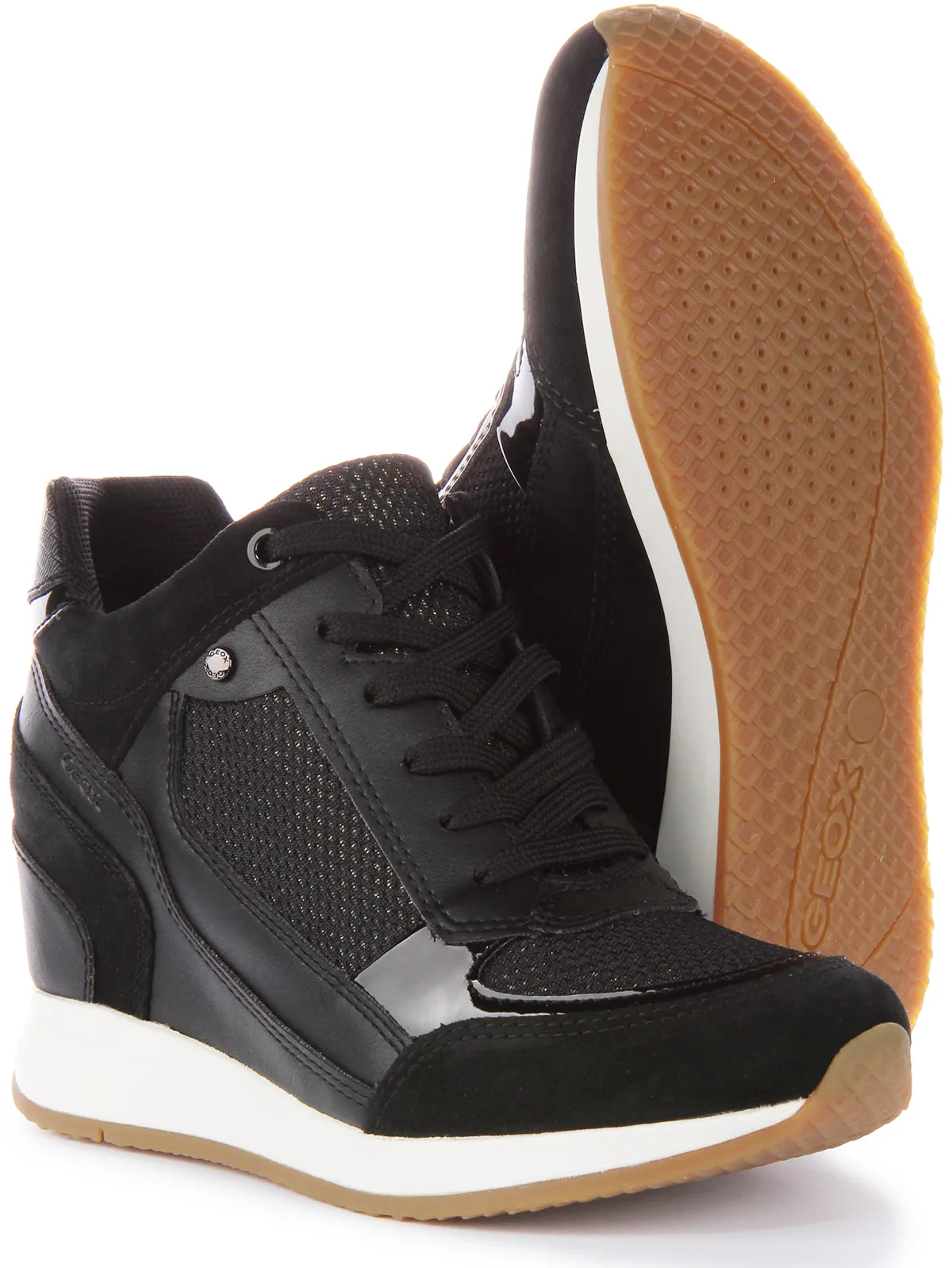 Geox D Nydame A Zapatillas de Mujer de Ante y Sintético en Negro