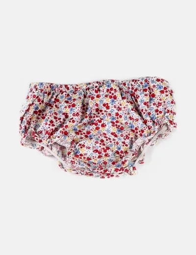 Girls collection Cubrepañal blanco estampado floral