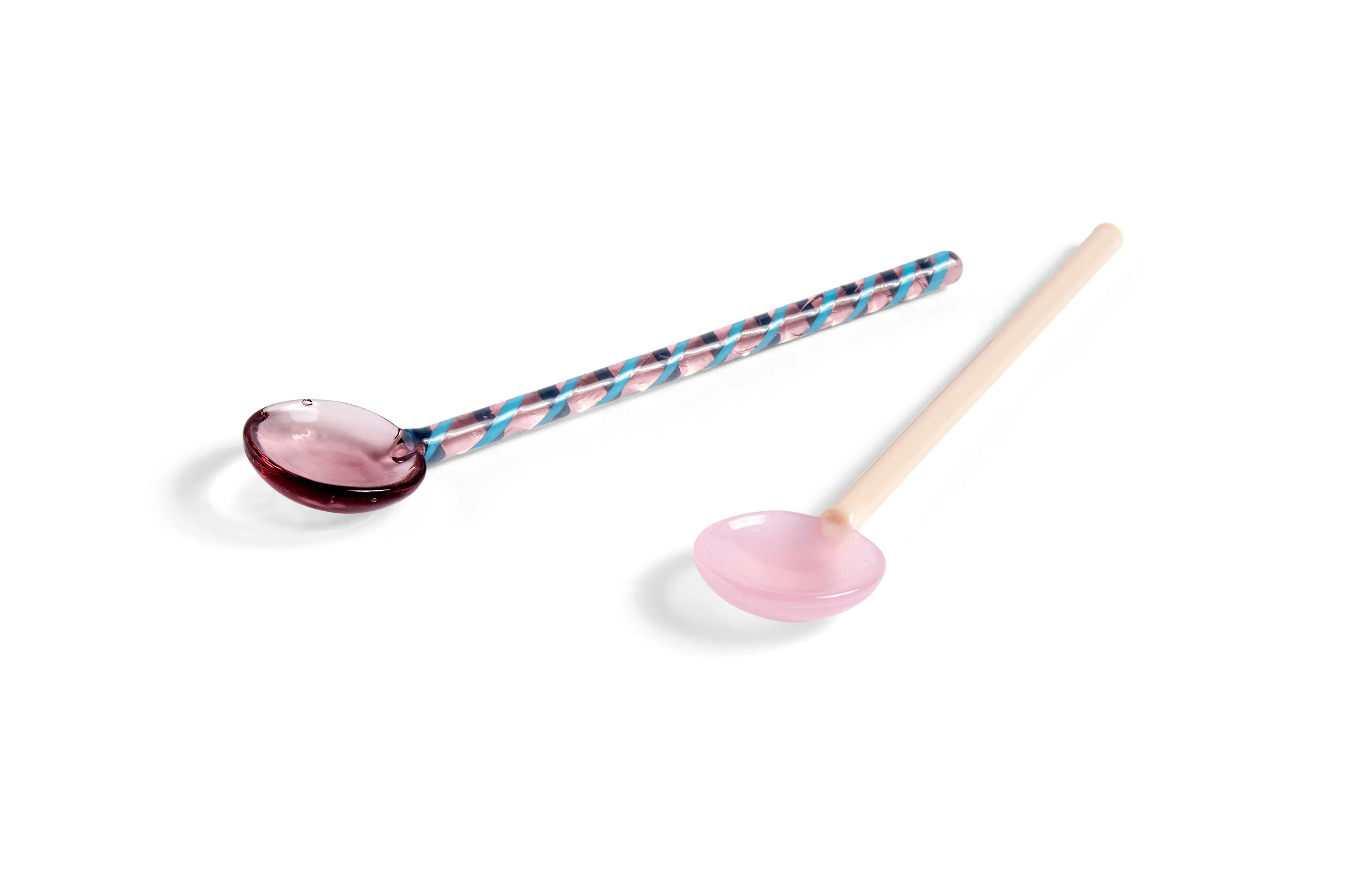 Glass Spoons Round Set Of 2 Aubergine An