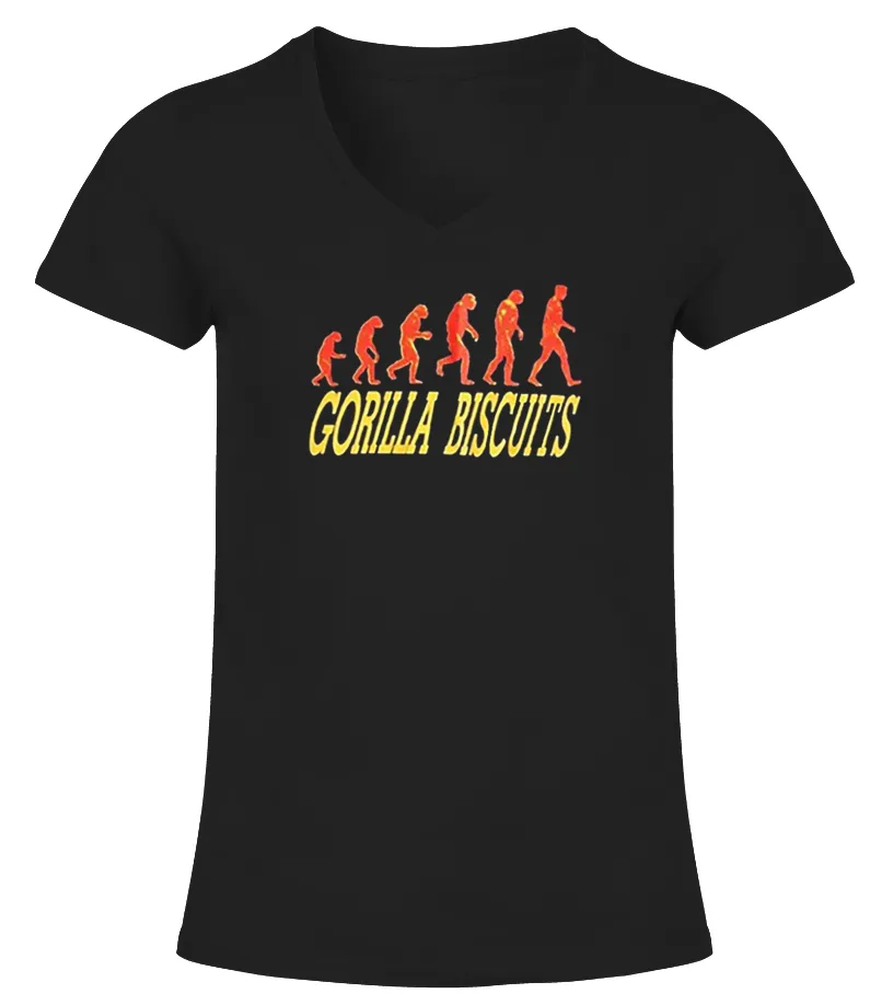 Gorilla Biscuits Merch Camiseta cuello pico Mujer