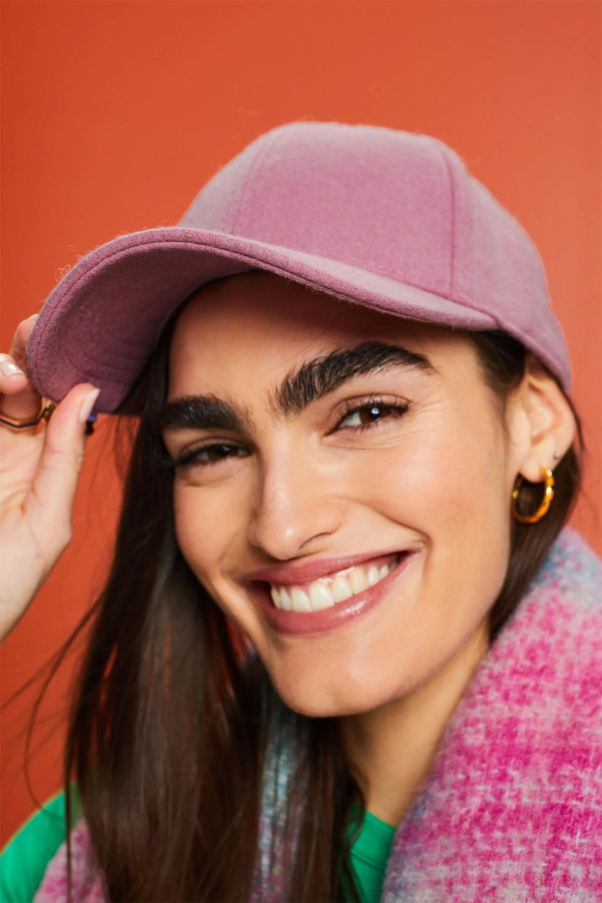 Gorra de béisbol de fieltro de mezcla de lana