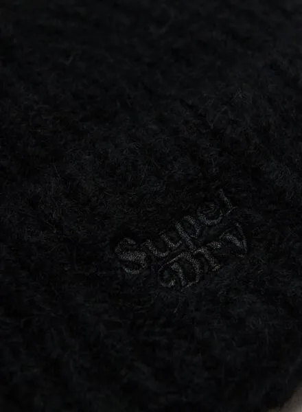 Gorro Superdry Rib Knit Negro Mujer