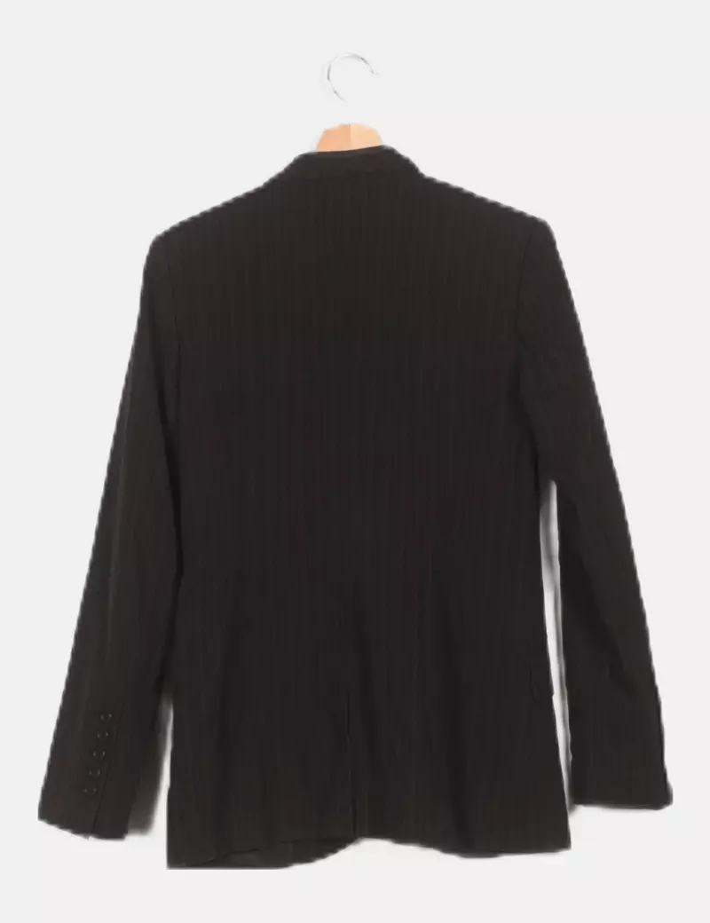 H&M Americana negra estampado rayas
