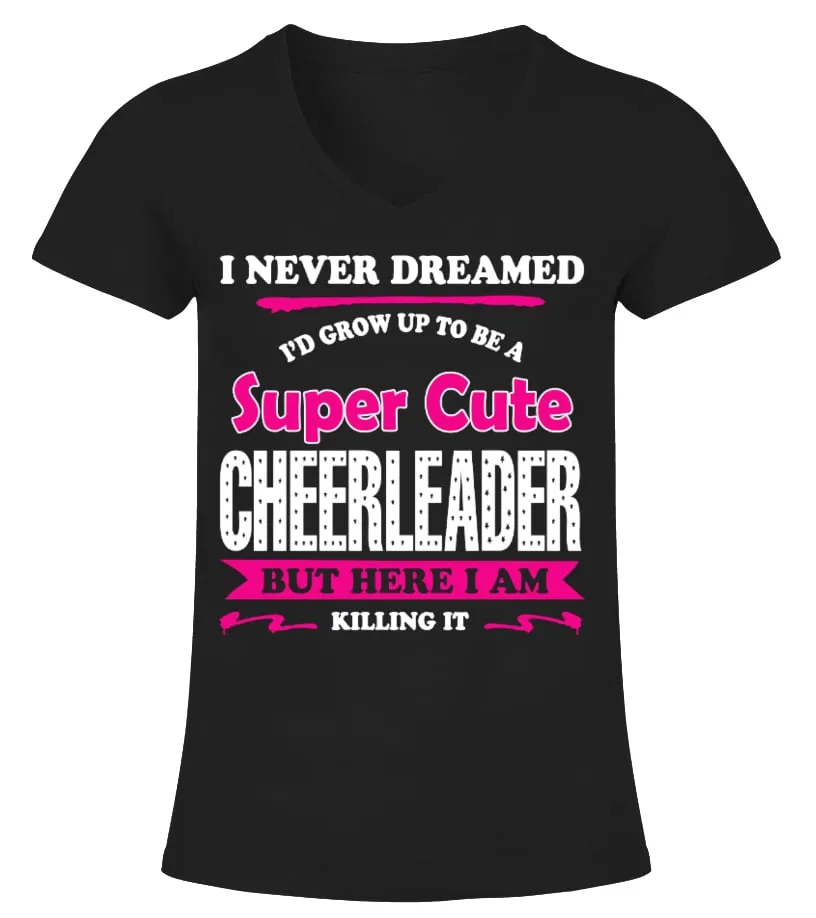 I NEVER DREAM  CHEERLEADER CAMISETA CUELLO PICO MUJER
